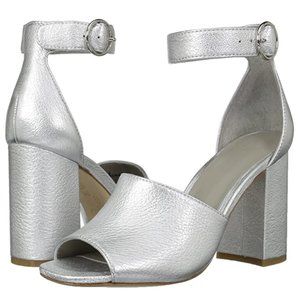 NWT Joie Silver Chunky Heeled Sandals
